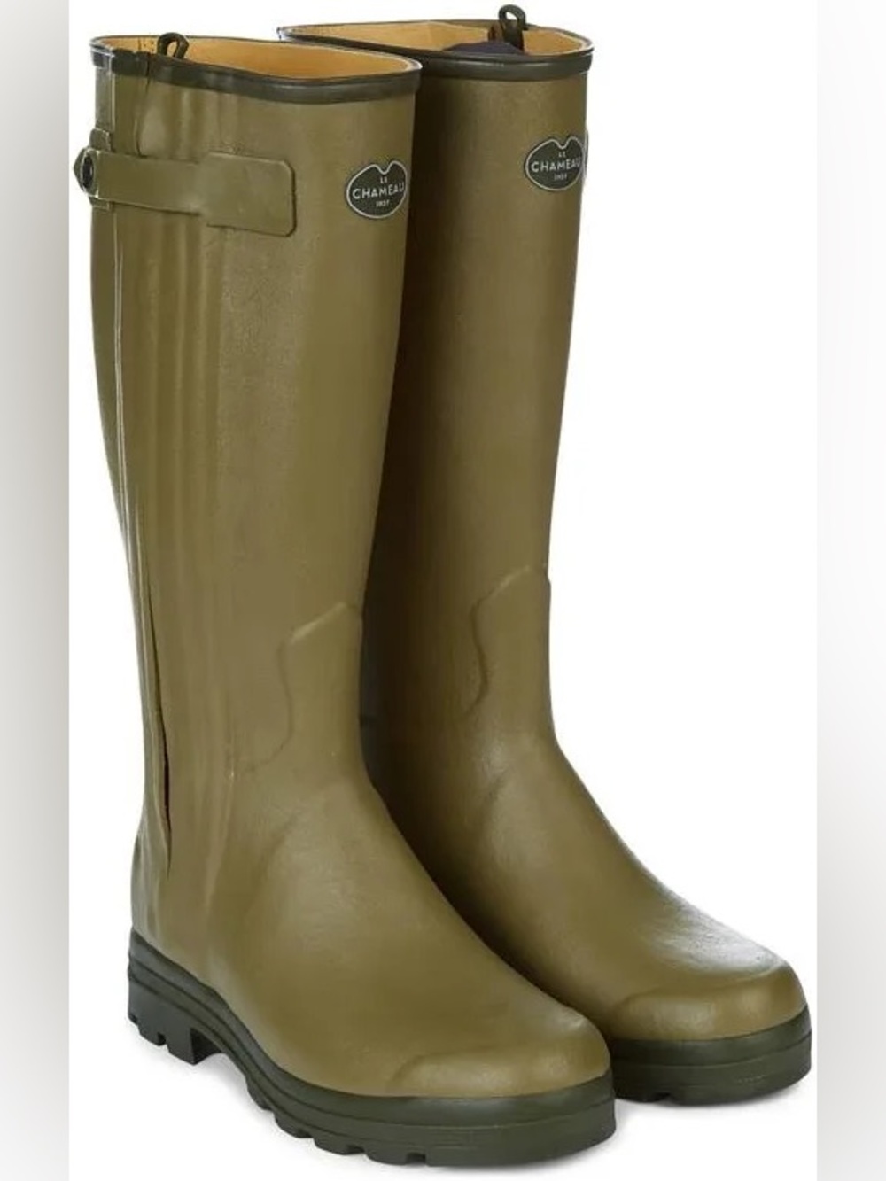 Unisex Le Chameau Chasseur Leather Lined Boots Size 39